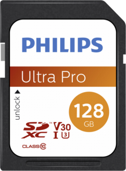 Philips SDXC Card          128GB Class 10 UHS-I U3 V30 A1