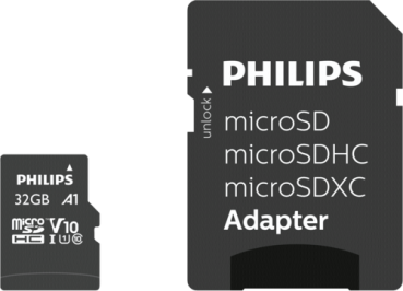 Philips MicroSDHC Card      32GB Class 10 UHS-I U1 incl. Adapter