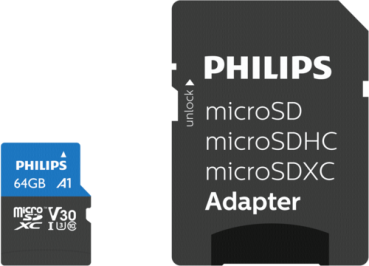 Philips MicroSDXC Card      64GB Class 10 UHS-I U3 incl. Adapter