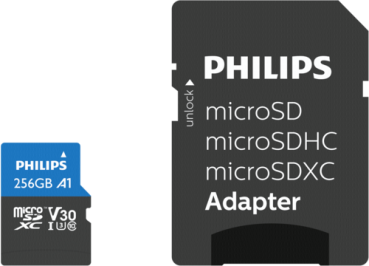 Philips MicroSDXC Card     256GB Class 10 UHS-I U3 incl. Adapter