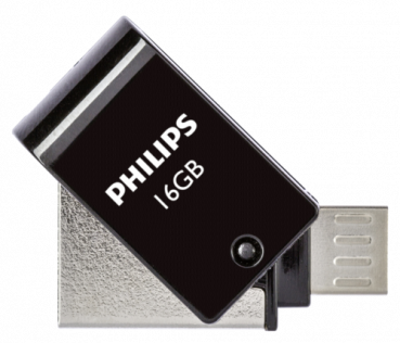 Philips 2 in 1 Black        16GB OTG microUSB + USB 2.0