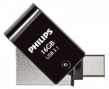 Philips 2 in 1 Black        16GB OTG USB C + USB 3.1