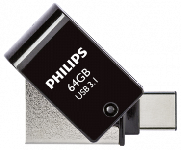 Philips 2 in 1 Black        64GB OTG USB C + USB 3.1