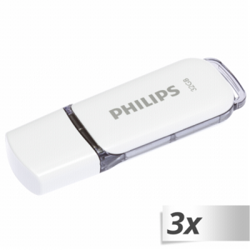 SB Philips USB 2.0          32GB Snow Edition Grey 3-Pack