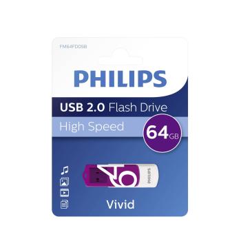 Philips USB 2.0             64GB Vivid Edition Purple