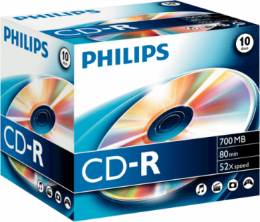 1x10 Philips CD-R 80Min 700MB 52x JC