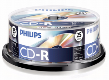 1x25 Philips CD-R 80Min 700MB 52x SP