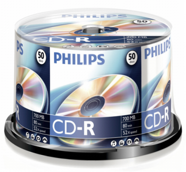1x50 Philips CD-R 80Min 700MB 52x SP