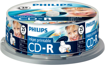 1x25 Philips CD-R 80Min 700MB 52x IW SP