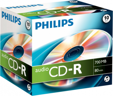 1x10 Philips CD-R 80Min Audio JC