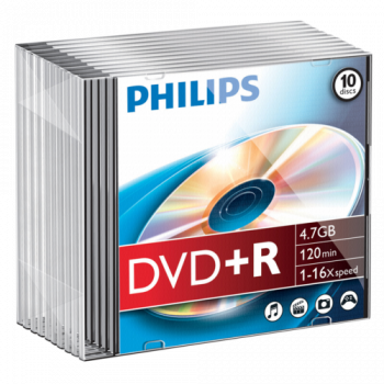 1x10 Philips DVD+R 4,7GB 16x SL