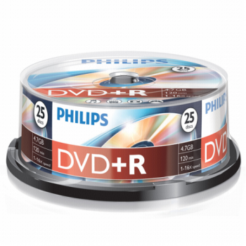 1x25 Philips DVD+R 4,7GB 16x SP