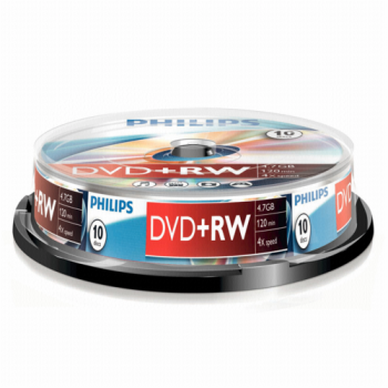 1x10 Philips DVD+RW 4,7GB 4x SP