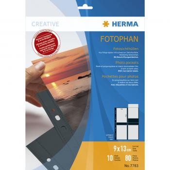 Herma fotophan  9x13 hoch 10 Blatt schwarz            7783