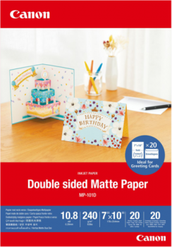 Canon MP-101 D 7x10", 20 Blatt Double sided Matte Paper, 240 g
