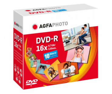 1x10 AgfaPhoto DVD-R 4,7GB 16x Speed, Slimcase