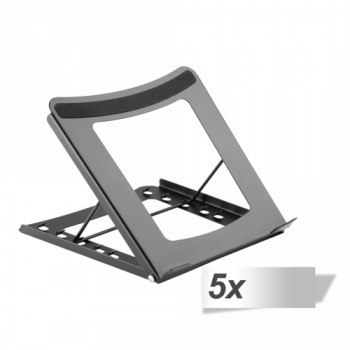 5x DIGITUS Mobiler Notebook Ständer Einstellpositionen Stahl