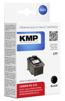 KMP C77 Tintenpatrone schwarz kompatibel mit Canon PG-510