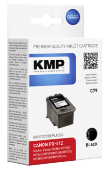 KMP C79 Tintenpatrone schwarz kompatibel mit Canon PG-512