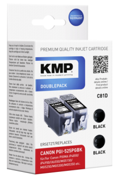 KMP C81D Tintenpatrone sw DP kompatibel m. Canon PGI-525 PGBK