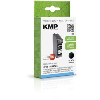 KMP H7 Tintenpatrone schwarz kompatibel mit HP 51645 A