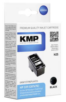 KMP H25 Tintenpatrone schwarz kompatibel mit HP C 8767 E