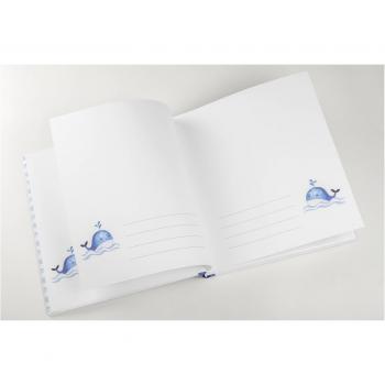 Walther Sam blau         28x30,5 50 weiße Seiten Babyalbum UK183L