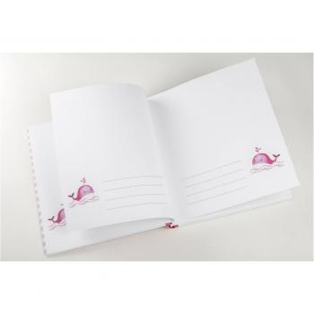 Walther Sam rosa         28x30,5 50 weiße Seiten Babyalbum UK183R