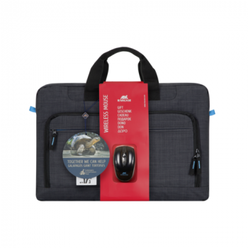 RIVACASE 8058 black Laptop Bag 17.3" +wireless mou