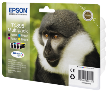 Epson DURABrite Ultra Ink T 089 Multipack BCMY            T 0895