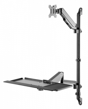 DIGITUS Flexibler Steh-/ Sitz-Abeitsplatz zur Wandmontage