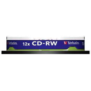 1x10 Verbatim CD-RW 80 / 700MB 10x Speed, Spindel