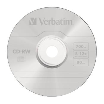 1x10 Verbatim CD-RW 80 / 700MB 10x Speed, Spindel