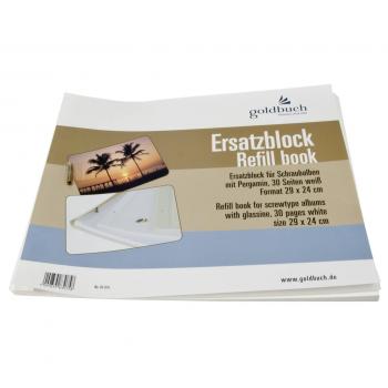 Goldbuch Ersatzblock       29x24 30 Seiten weiß + Schrauben 83075
