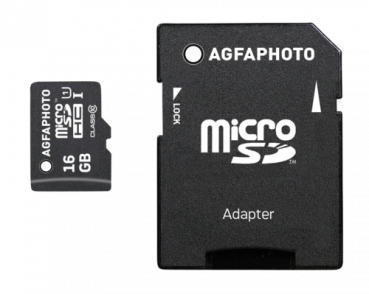 AgfaPhoto Mobile High Speed 16GB MicroSDHC Class 10 + Adapter