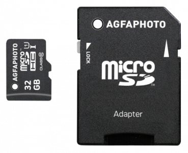 AgfaPhoto Mobile High Speed 32GB MicroSDHC Class 10 + Adapter