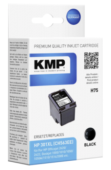 KMP H75 Tintenpatrone schwarz kompatibel mit HP CH 563 EE