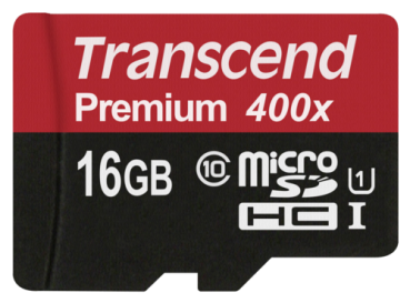 Transcend microSDHC         16GB Class 10 UHS-I 400X