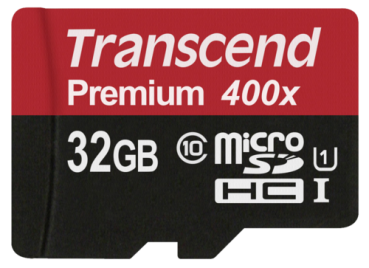 Transcend microSDHC         32GB Class 10 UHS-I 400x + SD Adapter