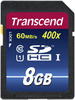 Transcend SDHC               8GB Class 10 UHS-I 400x Premium