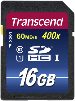 Transcend SDHC              16GB Class 10 UHS-I 400x Premium
