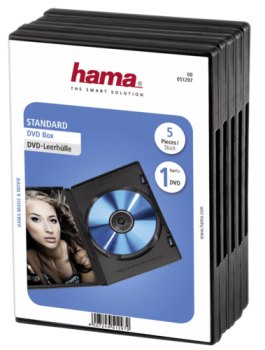 Hama DVD-Leerhülle 5er-Pack schwarz                    51297