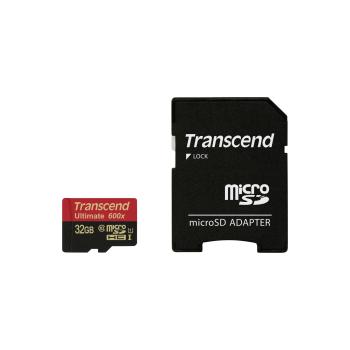 Transcend microSDHC MLC     32GB Class 10 UHS-I 600x + SD-Adapter