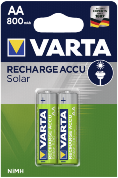 1x2 Varta Solar Accu AA NiMH 800 mAh Mignon