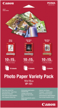 Canon VP-101 Photo Paper Variety Pack 10x15 cm, 1x10 u. 2x5 Blatt