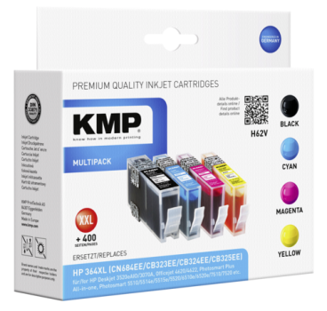 KMP H62V Vorteilspack BK/C/M/Y kompatibel mit HP No. 364 XL