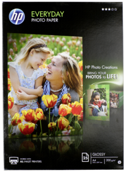 HP Fotopapier, glossy A 4 200 g, 25 Blatt         Q 5451 A