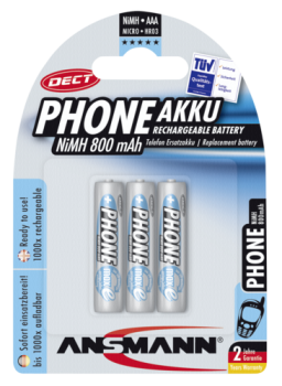 1x3 Ansmann maxE NiMH Akku Micro AAA 800 mAh DECT PHONE