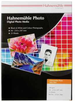 Hahnemühle Photo Matt Fibre  A 4 warmweiß 200 g 25 Blatt