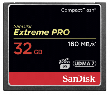 SanDisk Extreme Pro CF      32GB 160MB/s         SDCFXPS-032G-X46
